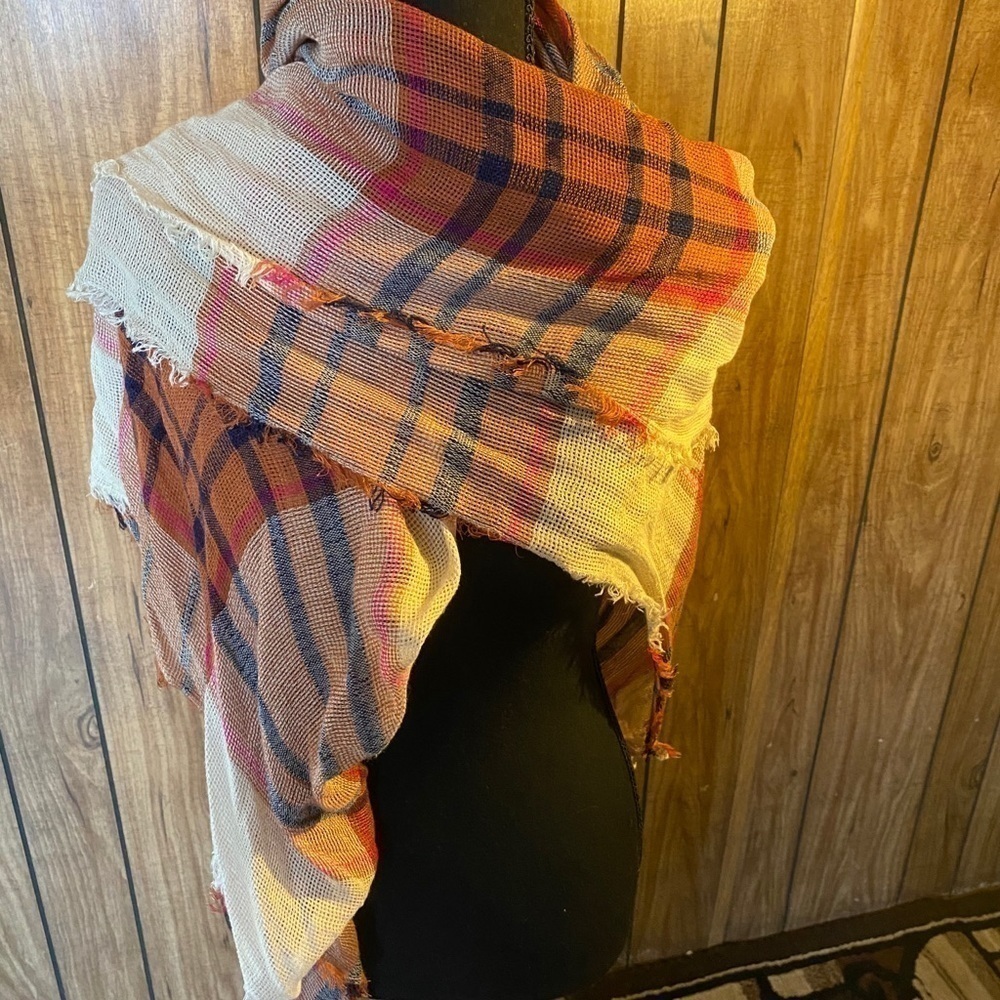 Wrap/Scarf plaid colored heavy duty
